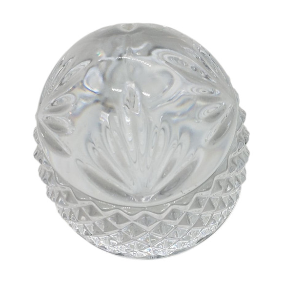 Vintage French Crystal Pineapple Egg Shaped Paperweight Cut Glass France - Picture 3 of 8